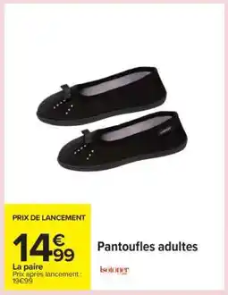 Carrefour Pantoufles adultes offre