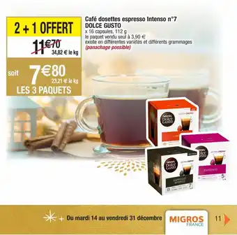 Migros Cafè Dosettes Espresso Intenso n7 Dolce Gusto offre