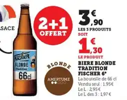 U Express Biere blonde tradition fischer 6° offre
