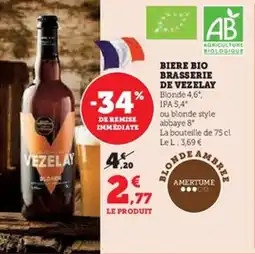 U Express Biere bio brasserie de vezelay offre