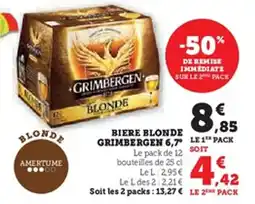 U Express Biere blonde grimbergen 6,7° offre