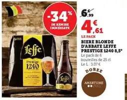 U Express Biere blonde d'abbaye leffe prestige 1240 8,5° offre