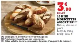 U Express 10 mini moricettes assorties offre