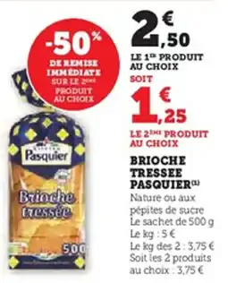 U Express Brioche tressee pasquier offre