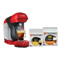 Carrefour BOSCH Machine à dosette Tassimo Style rouge offre