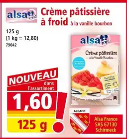 Norma ALSA Crème pâtissière à froid offre