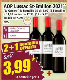 Norma La Garenne AOP Lussac St-Emilion 2021 offre