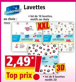 Norma SAUBERMAX Lavettes offre