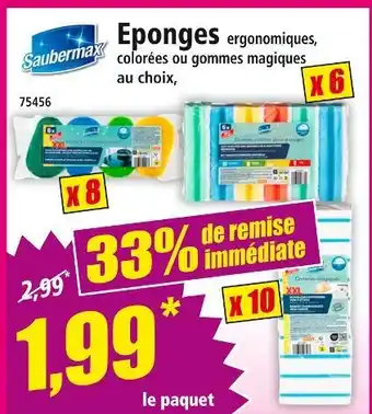 Norma SAUBERMAX Eponges offre