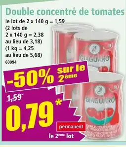 Norma Giaguaro Double concentré de tomates offre
