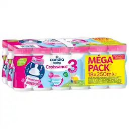 Carrefour CANDIA BABY Lait bébé liquide Croissance 3 Méga Pack offre