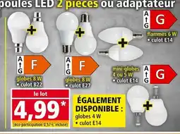 Norma Allvision Ampoules LED 2 pièces ou adaptateur offre