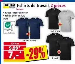 Norma TOPTEX PRO T-shirts de travail, 2 pièces offre