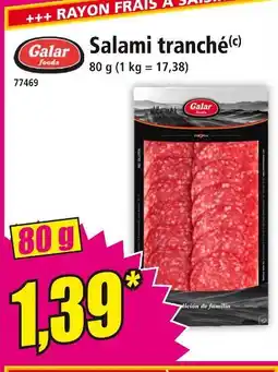 Norma Galar foods Salami tranché offre