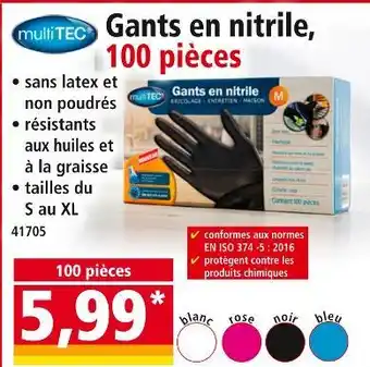 Norma multiTEC Gants en nitrile offre