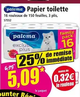 Norma PALOMA Papier toilette offre
