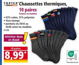 Norma TOPTEX SPORT Chaussettes thermiques offre
