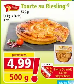 Norma PIERRE SCHIMDT Tourte au Riesling offre