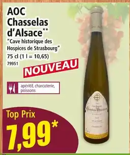 Norma Cave historique des Hospices de Strasbourg AOC Chasselas d'Alsace offre