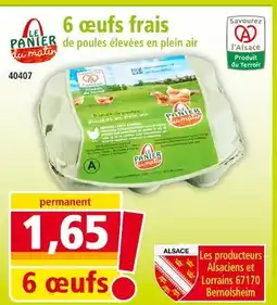 Norma LE PANIER DU NATIN 6 œufs frais offre