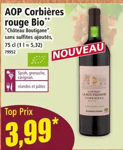 Norma CHATEAU BOUTIGANE AOP Corbières rouge Bio offre