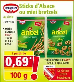 Norma DR.OETKER Sticks d’Alsace ou mini bretzels offre
