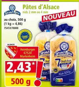 Norma GRAND'MÈRE Pâtes d'Alsace offre