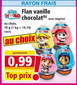 Norma Kids World Flan vanille chocolat offre