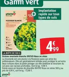 Gamm vert Invivo - la boîte de 500 g offre