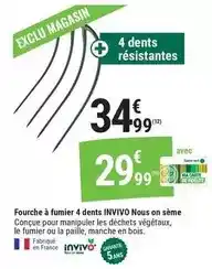 Gamm vert Invivo - fourche à fumier 4 dents offre