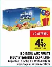 Supeco Monster - boisson aux fruits multivitamines capri sun offre