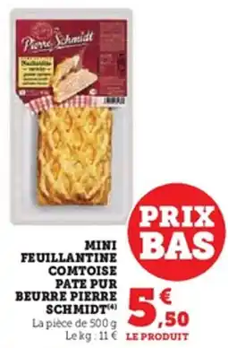 U Express Mini feuillantine comtoise pate pur beurre pierre schmidt offre