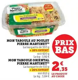 U Express Mon taboule au poulet pierre martinet offre