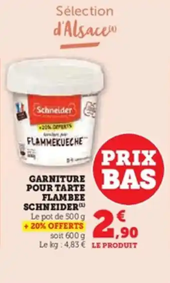 U Express Garniture pour tarte flambee schneider offre