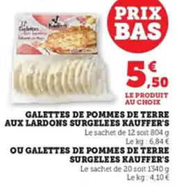 U Express Galettes de pommes de terre aux lardons surgelees kauffer's offre