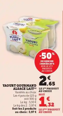 U Express Yaourt gourmand alsace lait offre