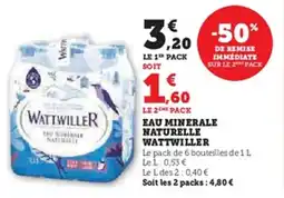 U Express Eau minerale naturelle wattwiller offre