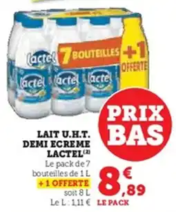 U Express Lait u.h.t. demi ecreme lactel offre