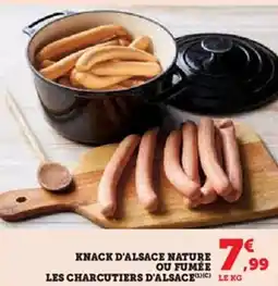 U Express Knack d'alsace nature ou fumée les charcutiers d'alsace offre