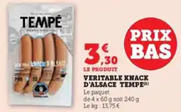 U Express Veritable knack d'alsace tempe offre