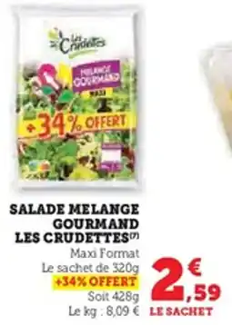 U Express Salade melange gourmand les crudettes offre