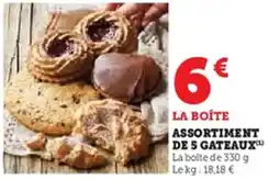 U Express Assortiment de 5 gateaux offre