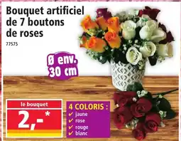 Norma Bouquet artificiel de 7 boutons de roses offre