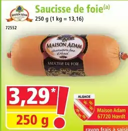 Norma Saucisse de foie offre