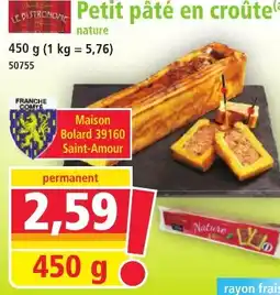 Norma Petit pâté en croûte offre
