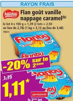 Norma Flan goût vanille nappage caramel offre