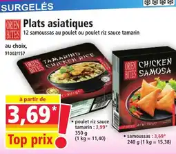 Norma Plats asiatiques offre