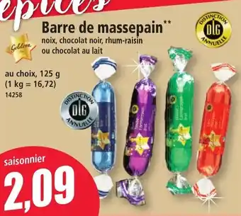Norma Barre de massepain offre
