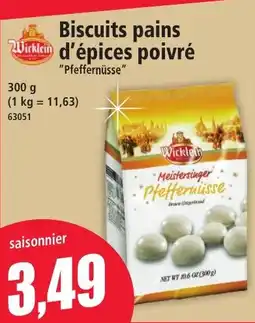 Norma Biscuits pains d'épices poivré offre