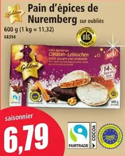 Norma Pain d'épices de nuremberg offre